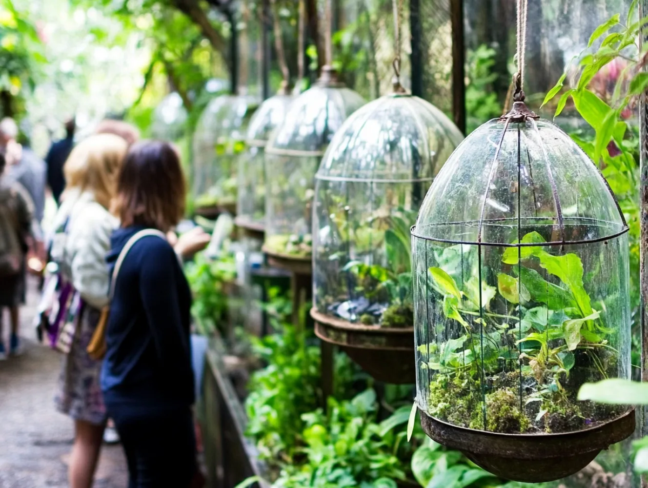 terrariums at a zoo