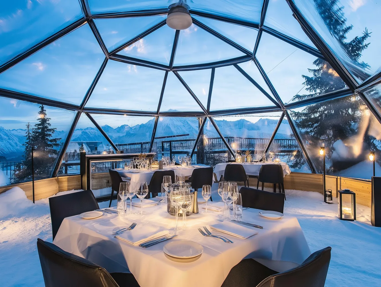 dinner at ski resort