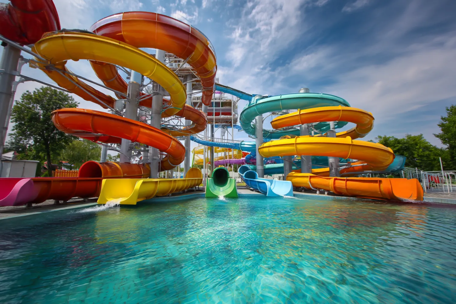 water slides